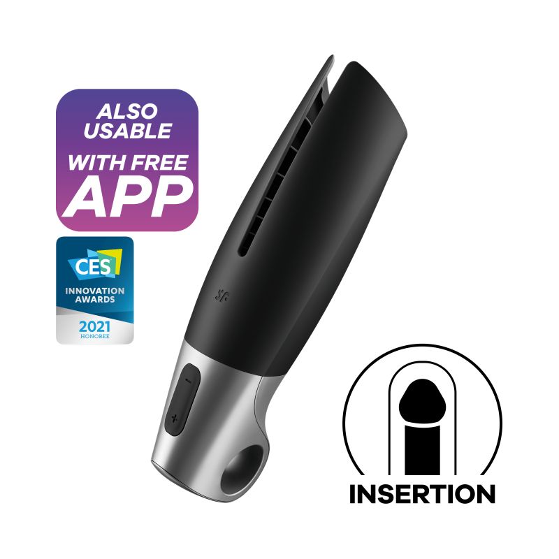 Satisfyer Power Masturbator Black Silver